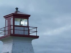 Top of a lighthouse in function Stock Footage