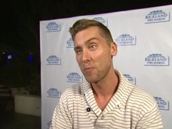 INTERVIEW: Lance Bass on what brings him out at Rickland Orchards And Maria Menounos Celebrate CHILL Stock Footage