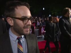 INTERVIEW - John Krokidas on first meeting Daniel Radcliffe, his relationship with him, Hollywood's attitude to gay characters at 'Kill Your Darlings' Red Carpet on October 17, 2013 in London, England. Stock Footage