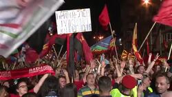 CLEAN : Tens of thousands rally for Macedonia PM as opposition digs in News Clip