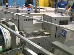 MS Shot of newspaper print office / Frankfurt, Hesse, Germany Stock Footage