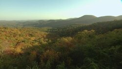 Beautiful autumn landscape in the Blue Ridge Mountains in Southeastern USA. Stock Footage