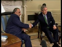 President Bush with Iraqi VP, House Committee passes amendment to Iraq bill News Clip
