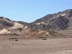 WS View of Mountains and desert / South Of Peru, Nazca, Peru Stock Footage