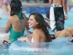 teenagers at a water park Stock Footage