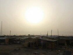 Overview of village Stock Footage