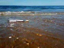 Message in a Bottle 4K Stock Footage