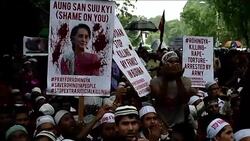 CLEAN : Myanmar crisis sparks Muslim protests in Asian capitals 2 News Clip