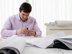 Young architect working Stock Footage