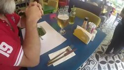 At Cafe: Eating, Drinking, Working Stock Footage