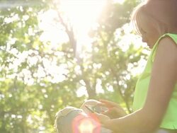 Girl with smart phone Stock Footage