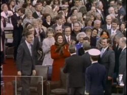 U.S. President Ronald Reagan arrives for his inauguration ceremony on January 20, 1981. News Clip