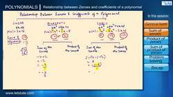Relationship Between Zeroes and Coefficients of a Polynomial Instructional Video