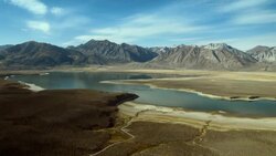 Crowley Lake, a reservoir on the Upper Owens River, Mono County, California. Stock Footage