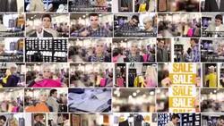 Clothing Store. Video Wall. Stock Footage