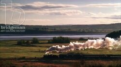 Train passing through the countryside Stock Footage