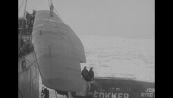 Richard E. Byrd's airplane 'Josephine Ford' moves to Norwegian shore on makeshift raft News Clip
