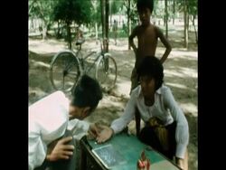 SYND 11 8 74 STREET FORTUNE TELLERS IN PHNOM PENH News Clip