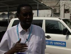UN distribution centre, comment on aid effort News Clip