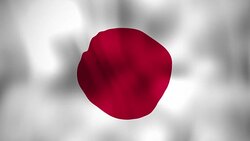 Japanese flag waving in the wind Stock Footage