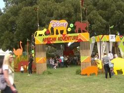 ATMOSPHERE: Signage at the Elizabeth Glaser Pediatric AIDS Foundation's 22nd Annual 'A Time For Heroes' Celebrity Carnival at Los Angeles CA. (Footage by WireImage Video/Getty Images Entertainment Video) Stock Footage