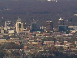 WS AERIAL ZI View of Greensboro / North Carolina, United States Stock Footage