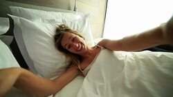 Me in my bed Stock Footage