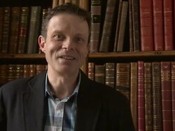 INTERVIEW - Graham Turner on being a historial painter and how Richard III influenced his career at Richard III Facial Reconstruction Unveiling at the Society of Antiquaries, London on 5th February 2013 Stock Footage