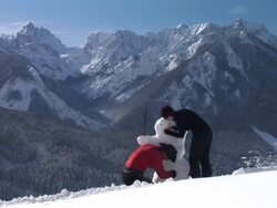 HD TIME-LAPSE: Making a snowman Stock Footage