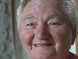 A happy, healthy old lady smiling. Stock Footage