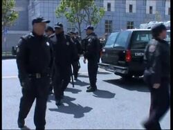 Start of march and people in protest march in San Francisco News Clip