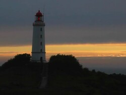 Sunrise lighthouse Real Time Stock Footage