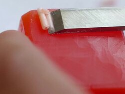 Hand carved, flat material Stock Footage