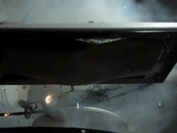 HD Super Slow-Mo: LCD Exploding Into Many Pieces Stock Footage