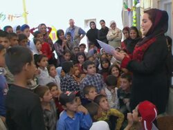 MS Shukria Barakzai explaining to students / Kabul, Kabul Province, Afghanistan Stock Footage
