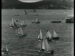 Dinghy sailing in Malta, Malta, 1939 Stock Footage