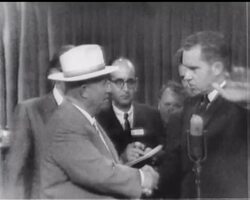 FAMOUS AMERICAN - RICHARD NIXON MAKES BRIEF VISIT - COMB News Clip