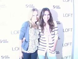 Kristen Bell, Nicole Chavez at the LOFT Fall 2010 Style Studio Press Preview And Cocktail Party at Los Angeles CA. (Footage by WireImage Video/GettyImages) Stock Footage