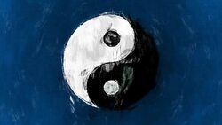ART YIN YANG SYMBOL Stock Footage