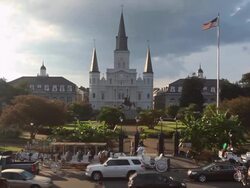 Saint Louis Cathedral in New Orleans Stock Footage