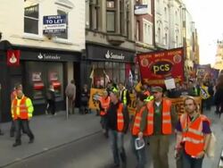 Strikers Protest March in Exeter News Clip
