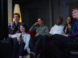 Young Adults React to Funny TV Show - Right Stock Footage