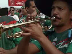 FIFA 2014 World Cup Fan Fest: Mexico v Cameroon Stock Footage