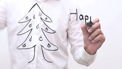 Hand writing 'Happy New Year' Stock Footage