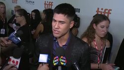 INTERVIEW - Martin Sensmeier at 'The Magnificent Seven' Premiere - 2016 Toronto International Film Festival Stock Footage