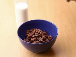 child preparing breakfast Stock Footage