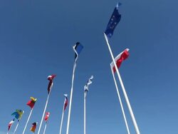 various country flags Stock Footage