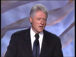 President Bill Clinton talks about the economy at the 2000 DNC Convention News Clip