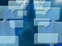 wireframe 3D characters illustrating social network Stock Footage