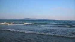 Sea with waves and clouds sky Stock Footage